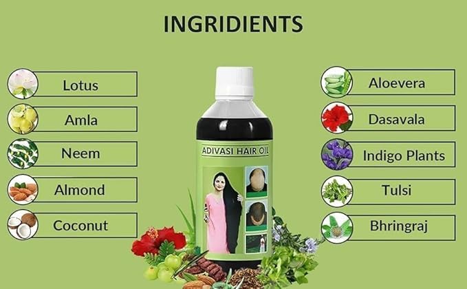 Hakki Pikki Sri Neelambari Adivasi Hair Oil (Pack of 2)